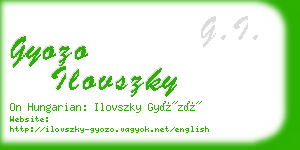 gyozo ilovszky business card